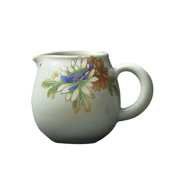

280 Tea Mug Fair Cup Ceramic Handle Cups Flower Tea Holder Coffee Milk Mugs Container Teaware Drinkware Cha Hai Decoration Craft