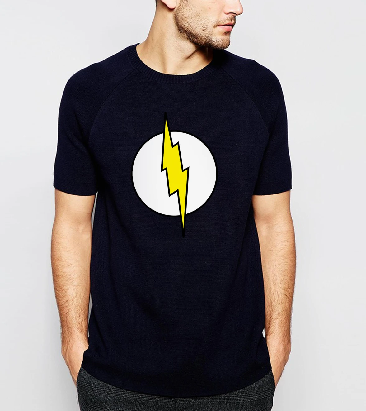 Футболка Теория большого взрыва футболка Barry Allen Sheldon Cooper The Flash летняя мужская с