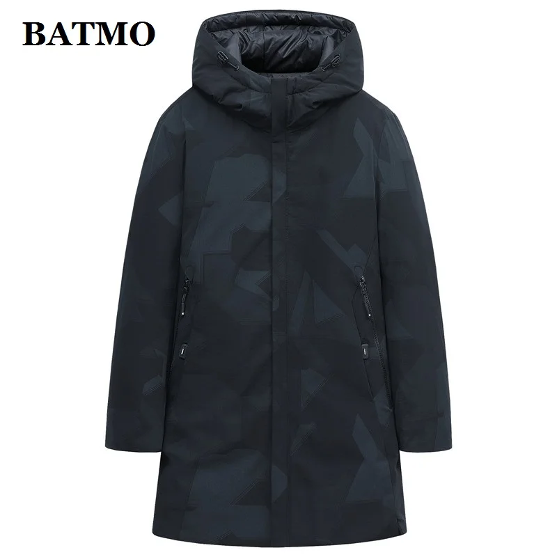 BATMO Новое поступление Зима 90% белые куртки с капюшоном на утином пуху мужские пуховики плюс размер M-4XL 9735