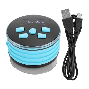 

Shower Room IPX7 Bluetooth Speaker Portable FM Subwoofer with Breathing Light Suction Cup bocina bluetooth