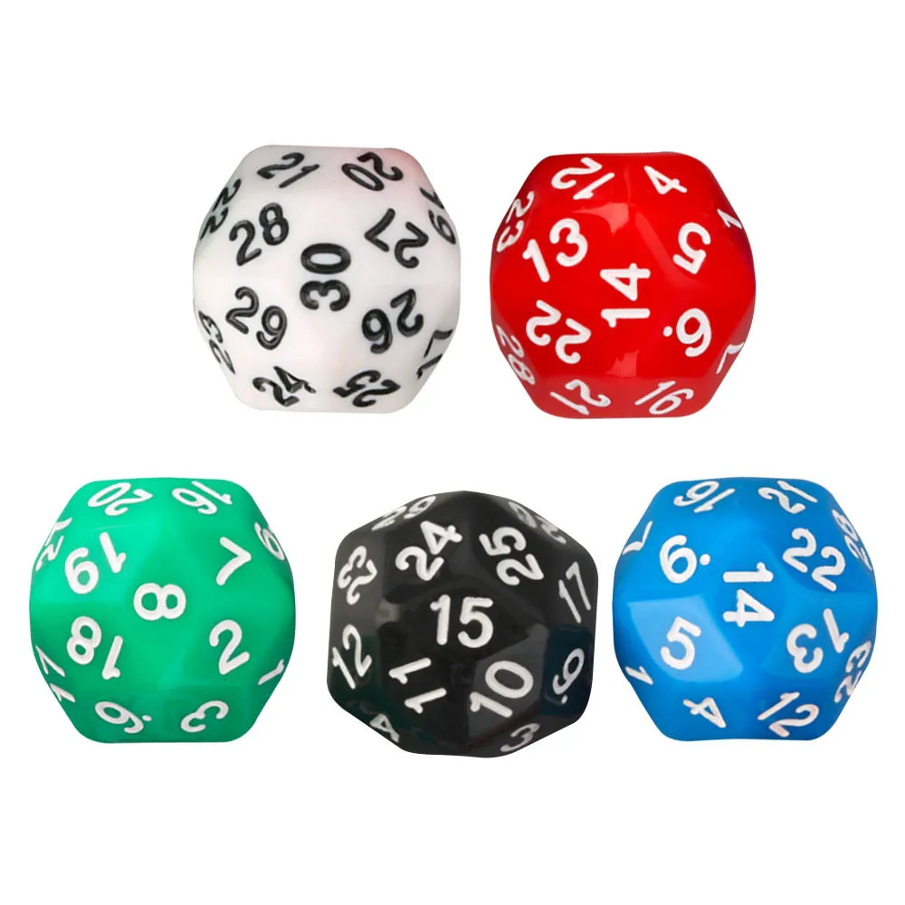 5 Pcs Dices 30-face Figure Dices Children Toys Kindergarten Game Teaching Supplies