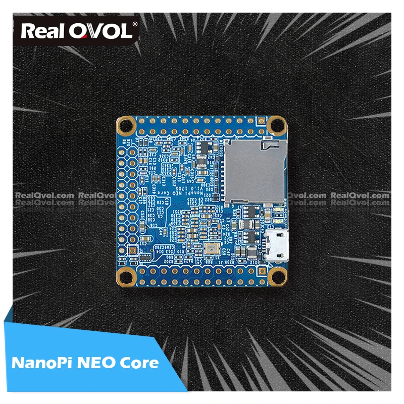 RealQvol FriendlyELEC NanoPi NEO Core 256 МБ/512 МБ ОЗУ 4 Гб EMMC/8 ГБ EMMC Allwinner H3 четырехъядерный процессор