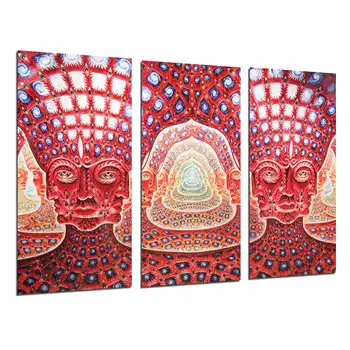 

Decorating Modern, Faces, Abstract Network, Reddish, photo print on wood, modern picture decorative 26830