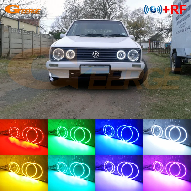 Для Volkswagen VW Golf Mk1 Mk2 GTI двойная фара RF Remote BT приложение многоцветный ультра яркий RGB