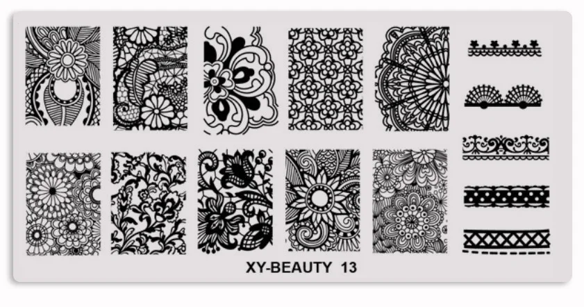 XY-BE 13 1 шт. из нержавеющей стали для ногтей штамп штамповка изображения пластины русские буквы Маникюр изображения пластины DIY ногтей Живопись 32 стиля - Цвет: XY-BE 13