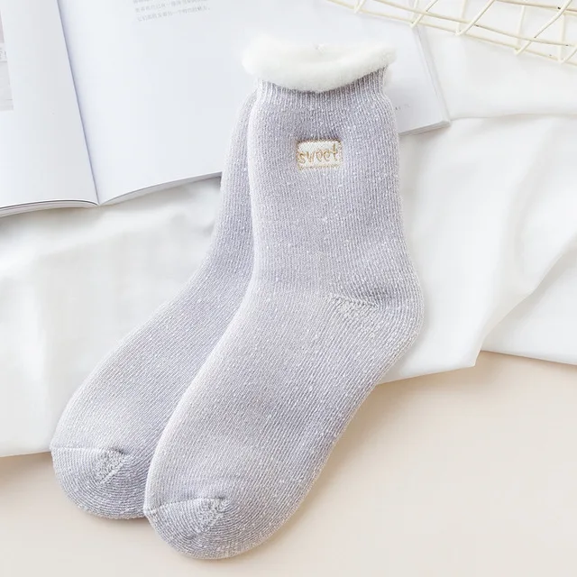 Seenimoe, женские зимние теплые носки, Повседневные Дышащие плотные носки, 3 пар/лот, женские цветные носки - Цвет: SO26PU