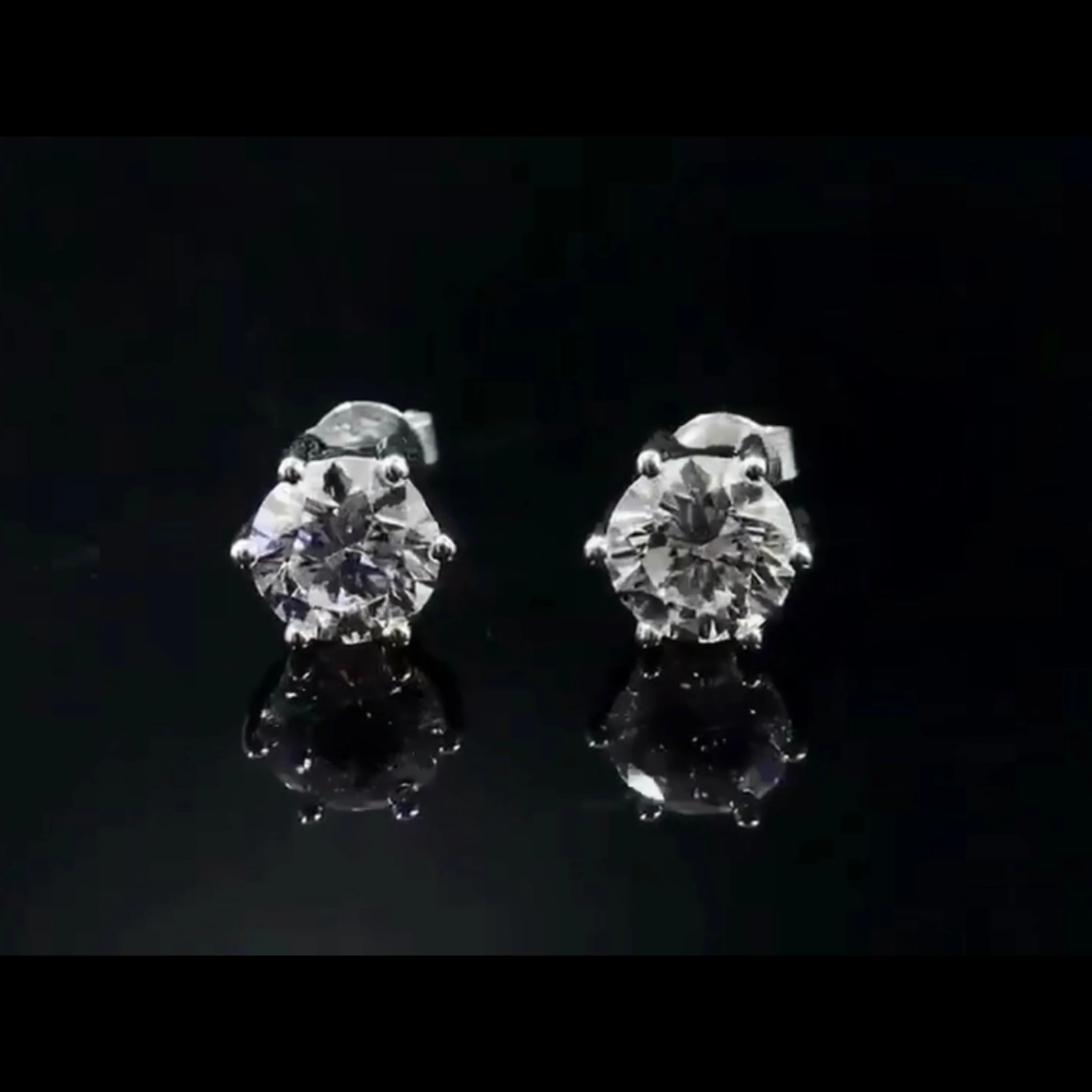 1 пара из белого золота 14 к серьги с муассанитом 1.0ct/шт 6,5 мм DF цвет обручальные свадебные серьги для женщин