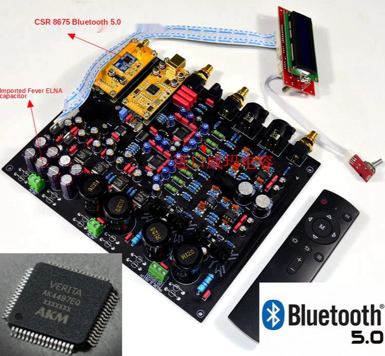 AK4497EQ двухчиповый ЦАП Декодер плата оптоволоконный коаксиальный USB Bluetooth 5 0 (с
