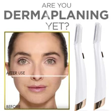 Дермапланинг для удаления волос с подсветкой, эксполиатор для лица, электрическая Женская бритва, бритва для лица, бритва для волос, безболезненная, эксполированная омертвевшая кожа