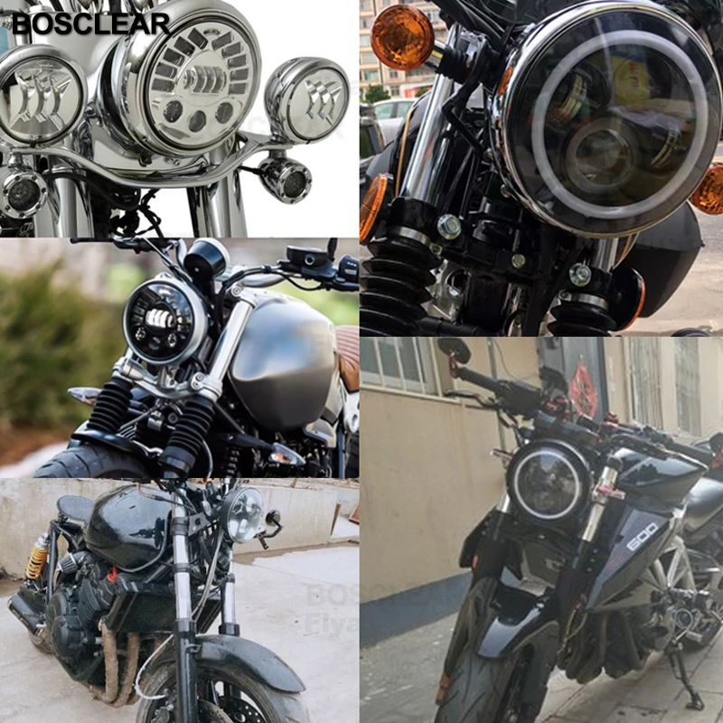 5,7" 5-3/4" мотоциклетная светодиодная лампа проектора фара для Sportster Dyna Street Bob FXDB touring softail touring электр glide