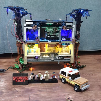 

2019 New IN STOCK LED light Stanger Things Compatible 75810 The Upside Down Building Blocks Bricks Lepinblocks Toys Gifts 25010