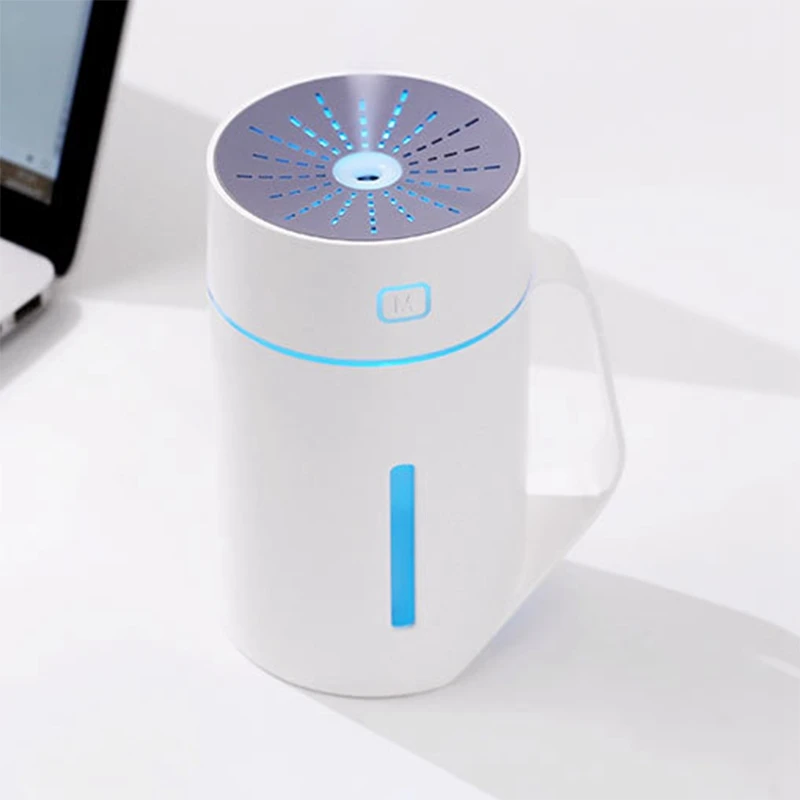 White 420 мл Usb увлажнитель портативная форма крышки бутылки увлажнитель воздуха Арома масло диффузор с семи цветов Ночная лампа для дома и офиса автомобиля - Цвет: White