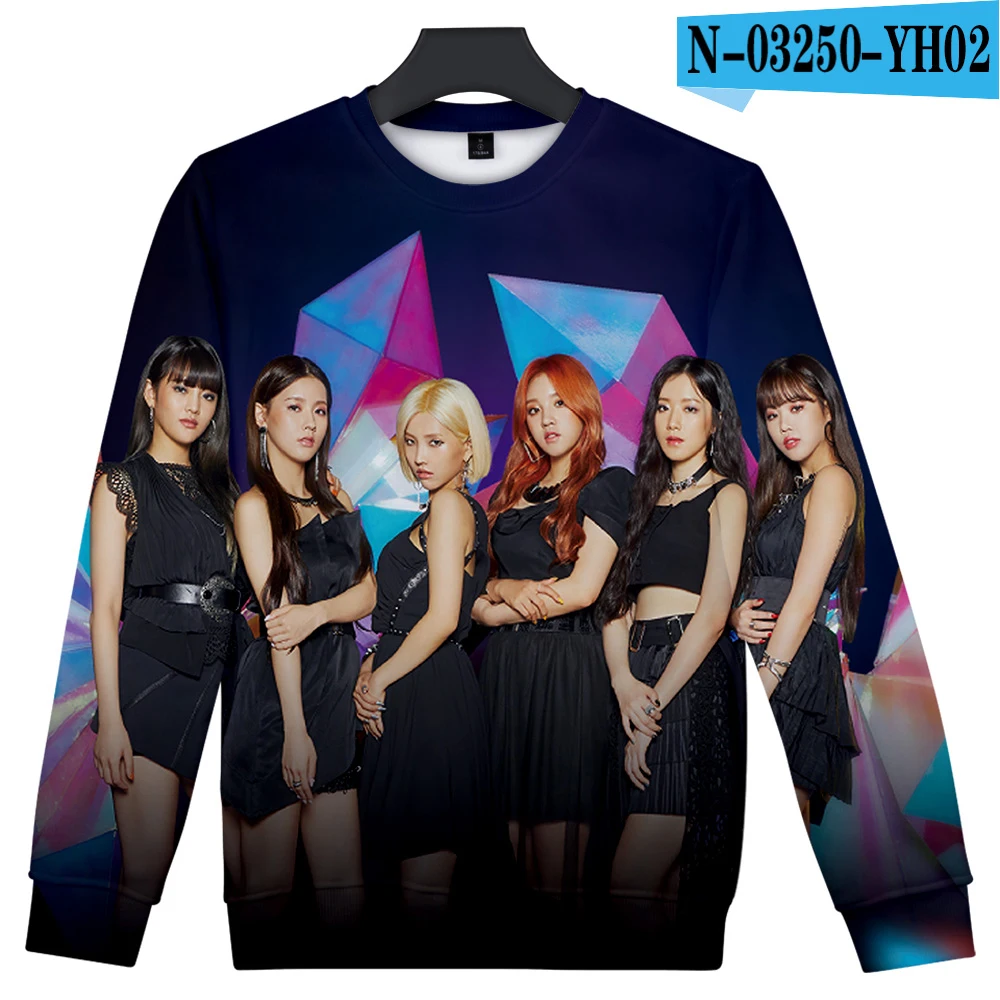 G) I-DLE свитер с круглым воротником в южнокорейском стиле повседневный джемпер унисекс с длинными рукавами для пары, для родителей и детей, для ролевых игр - Цвет: 02