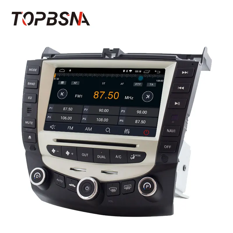 Flash Deal TOPBSNA Android 9.0 Car DVD Multimedia Player for Honda Accord 2003-2008 GPS Navigation 2 Din Car Radio Stereo headunit WIFI RDS 4