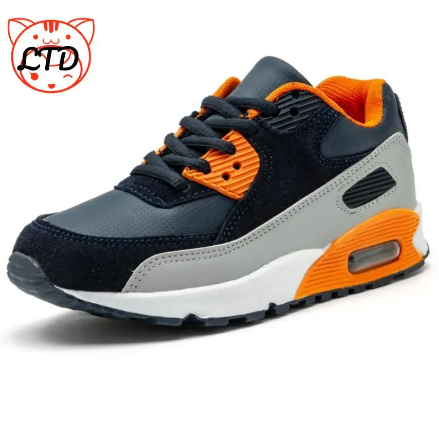 Модные осенние кроссовки для мальчиков и девочек кожаные маленьких детей