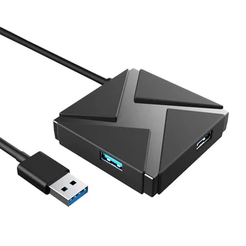 

Computer USB HUB Four Ports Practical Concentrator Deconcentrator (Black)