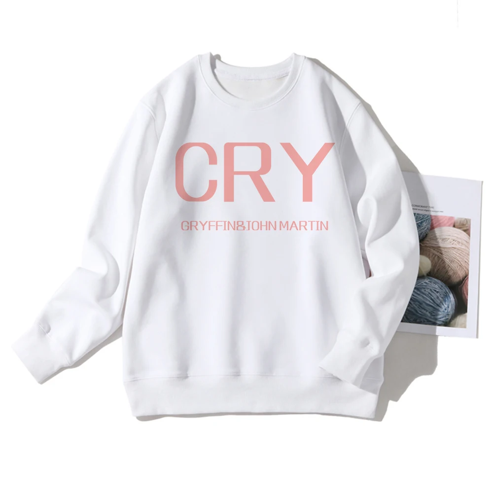 

Cry Music Fashion Streetwear Sweatshirt Pink Hoodie Stylish Happy Young Woman Europe And America Trend Hip Hop Hipster Clothes