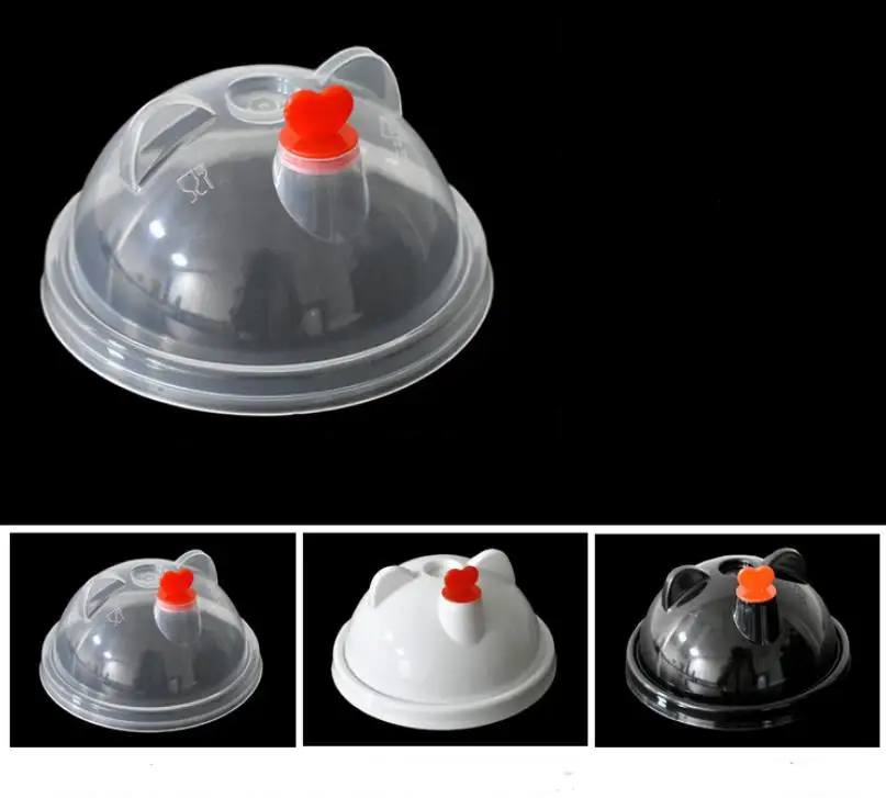 

Disposble juice cup lids disposable 12oz 17oz 24oz juice panda shapes cup lids hot sells items cheap juice cup lids SN3607