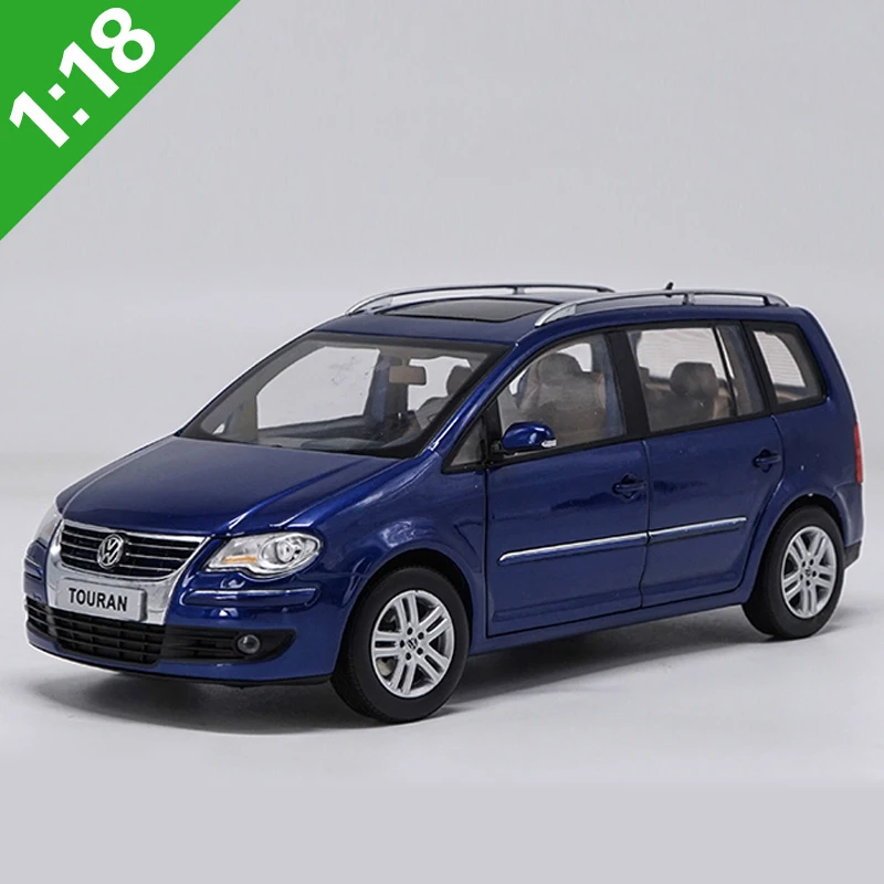Высокая тщательная 1:18 VW TOURAN MPV сплав модель автомобиля статические металлические модельные автомобили оригинальная коробка для подарков коллекция - Цвет: TOURAN 2009 Blue