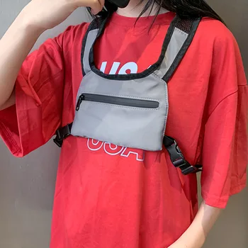 

Functional Tactical Chest Rig Bag For Unisex Fashion Bullet Hip Hop Vest Streetwear Bags Waist Pack Women Reflective Chest Bag