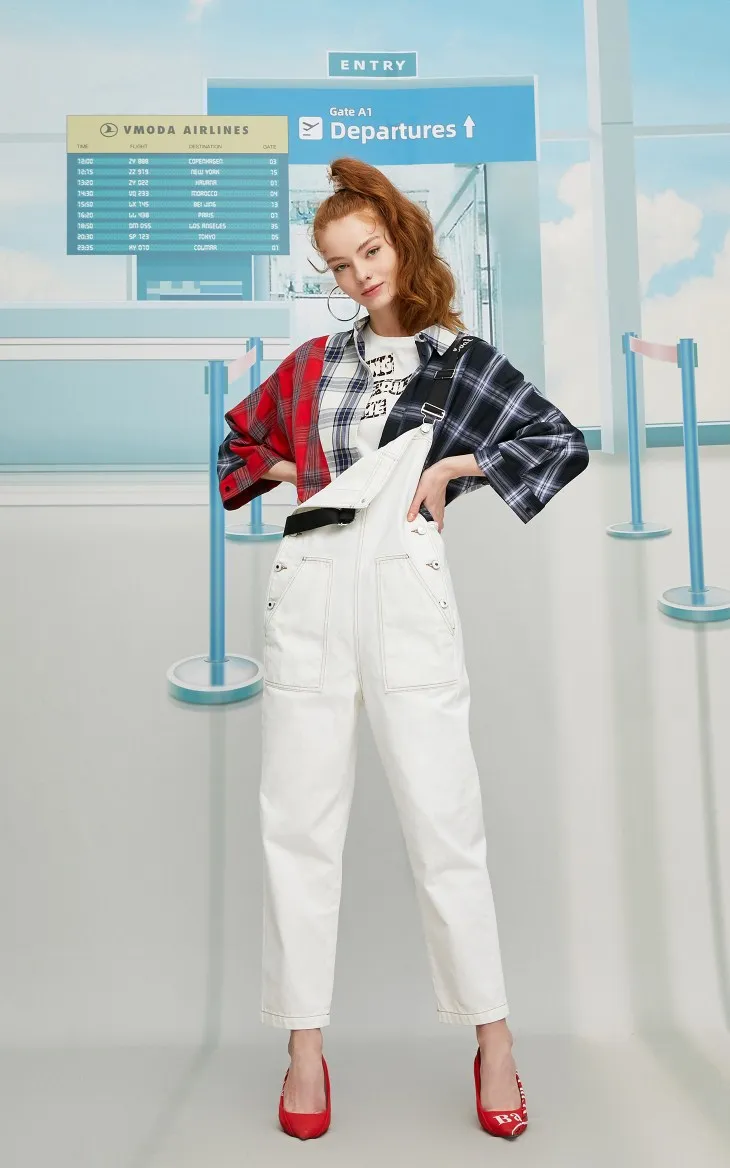 Vero Moda женский прямой джинсовый комбинезон Ins style Casul из чистого денима | 319364504