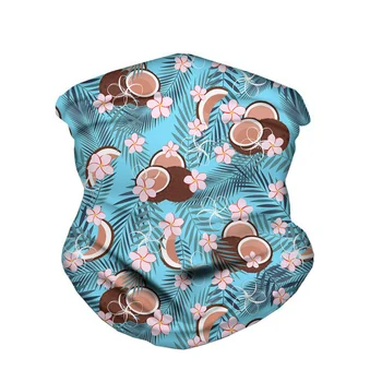 

WHEREISART Summer Coconut on Blue Design Hawaii Style Lightweight Multifunctional Sport Cycling/Riding Headwear Magic Scarf