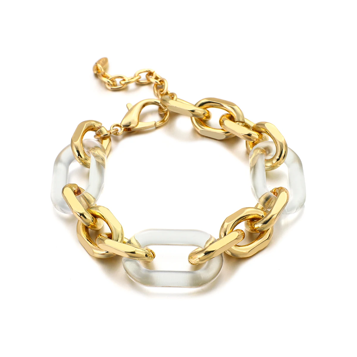 Женские и мужские браслеты-цепочки AENSOA Толстые браслеты из акрилового сплава в