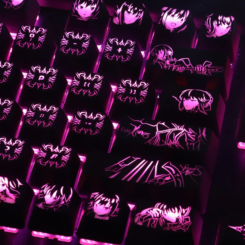sabre teclado mecânico buraco preto revestimento chave