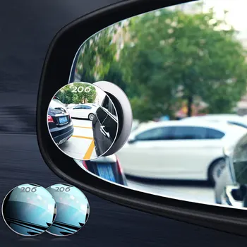 

304 stainless steel mirror Car Rearview Mirror 360° Rotating Blind Spot Mirror Parking Accessories for Peugeot 206 2010-2020