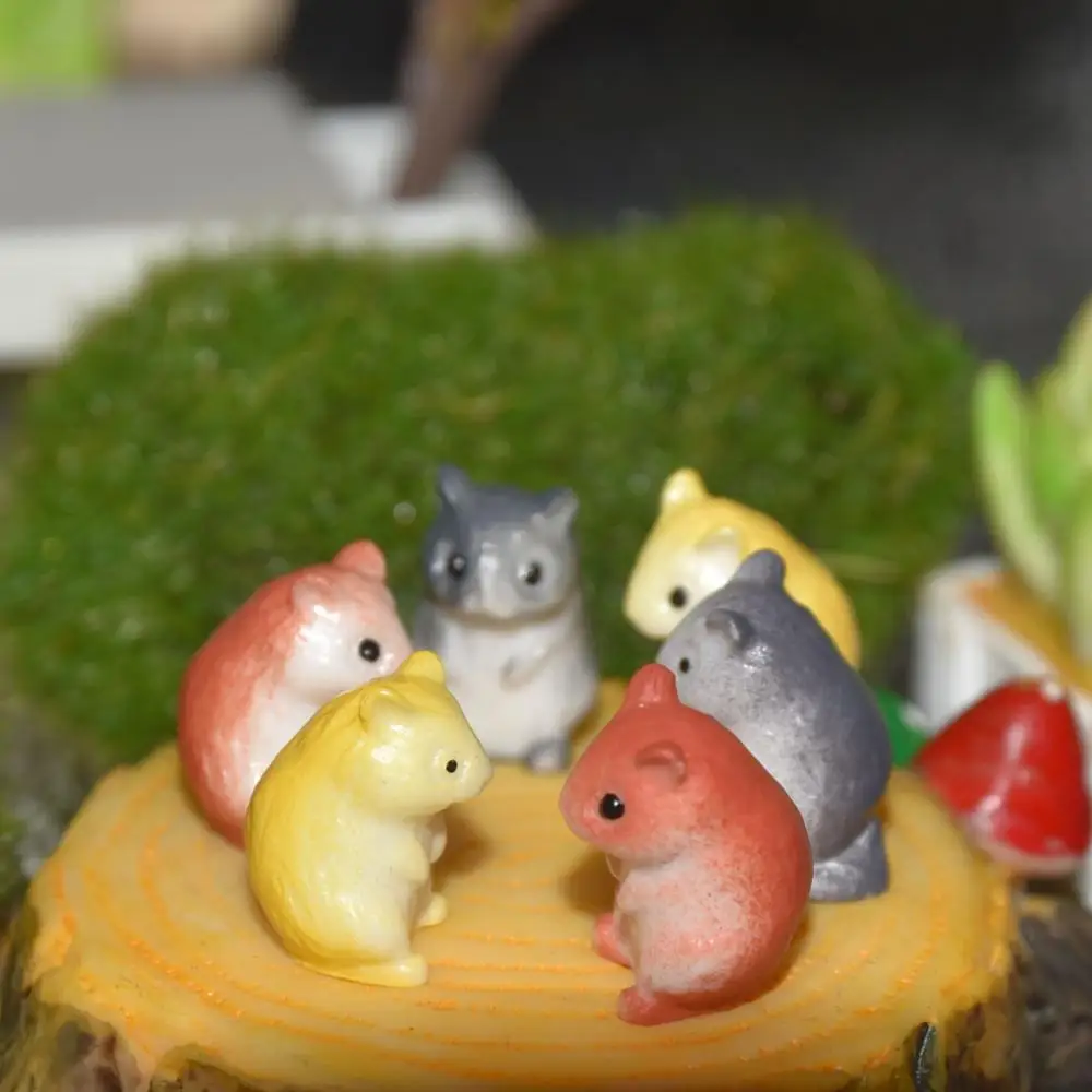 6 шт. миниатюрная мышка крыса искусственная смола мини животное микро пейзаж