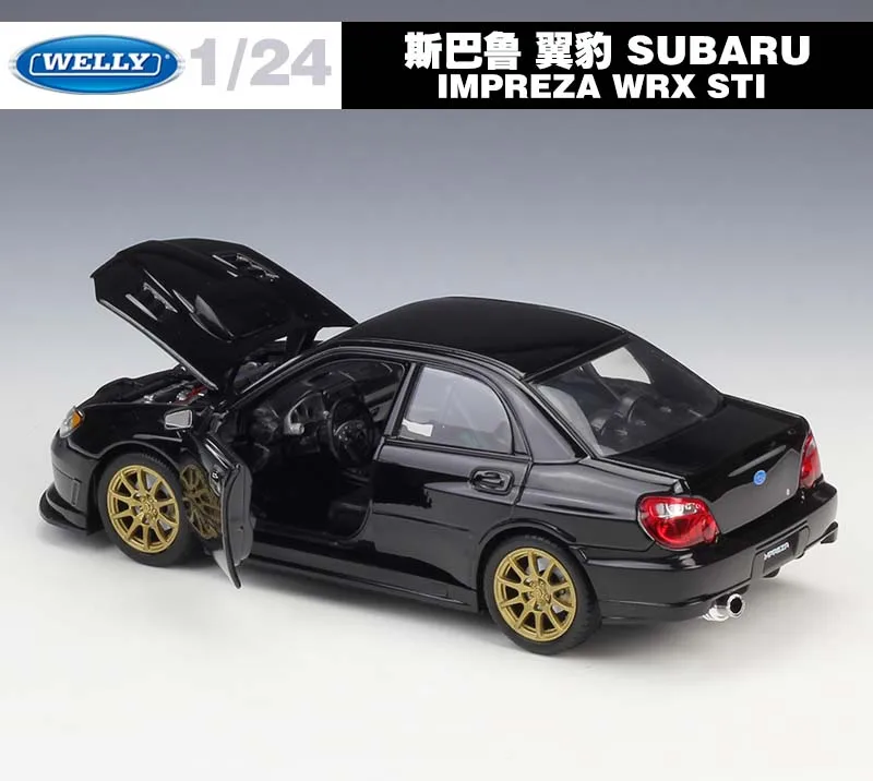 Весы Welly Diecast 1:24 SUBARU WRX STI симулятор Классическая Металлическая модель автомобиля