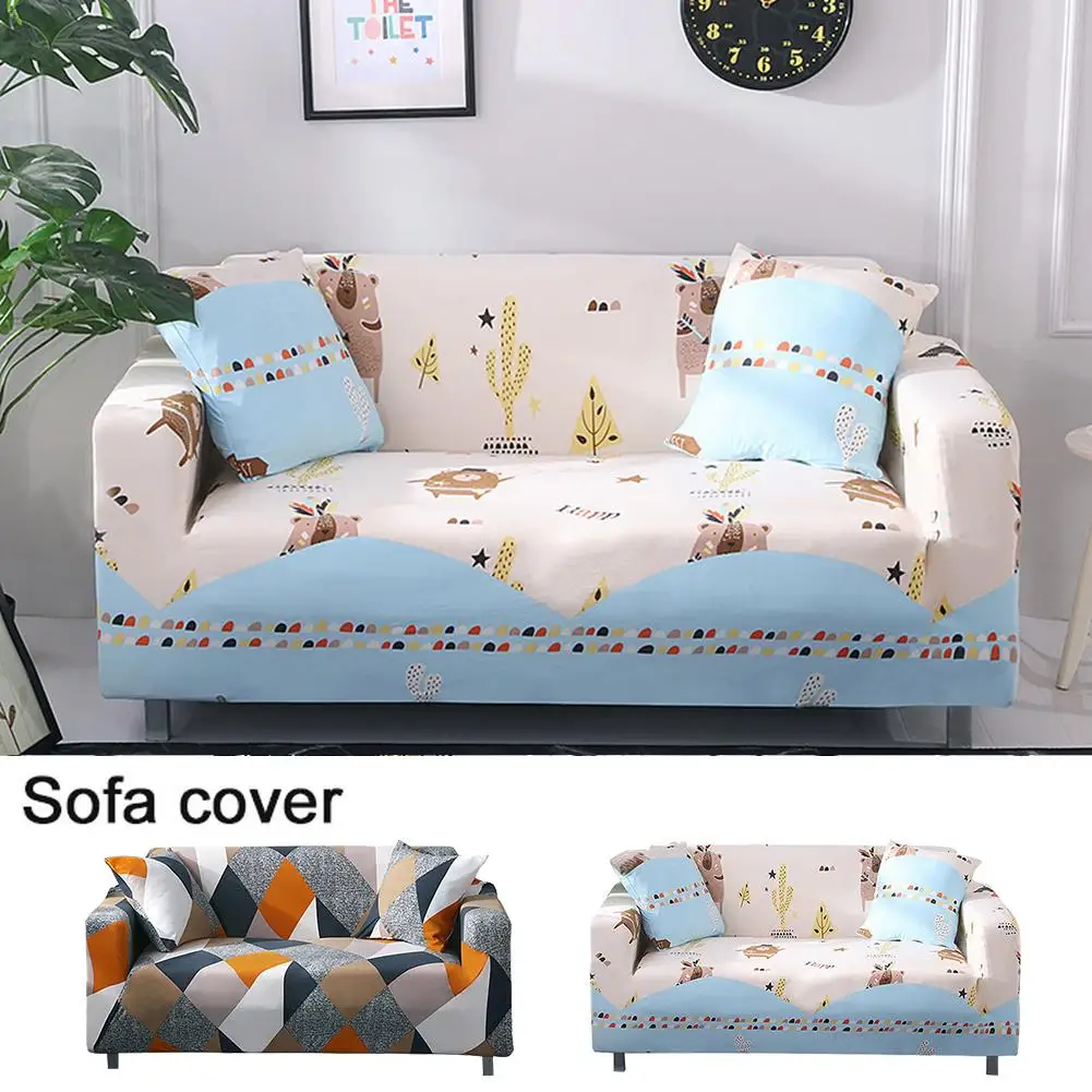 Чехол для дивана эластичный с принтом защитный чехол мебели гостиной домашнего