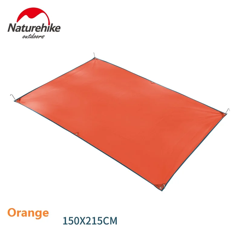Orange 1500mm x 2150 NatureHike 2-3 человек водонепроницаемый PU покрытие высокое качество 210T Оксфорд материал Кемпинг Пикник пляж коврик палатка крыша брезент - Цвет: Orange 1500mm x 2150