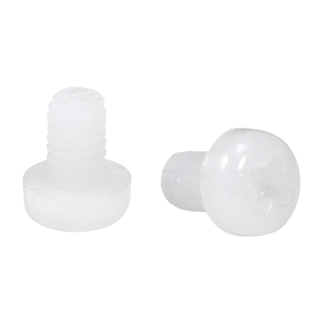 

uxcell Threaded Nylon Phillips Cross Pan Head Machine Screws Bolts M4x6mm White
