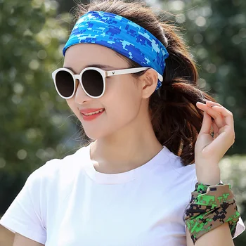 

Outdoor cycling ice silk headband sports multi-functional magic scarf Face Mask sun-Windproof Soft Thin Wrap Scarf Neck Gaiter