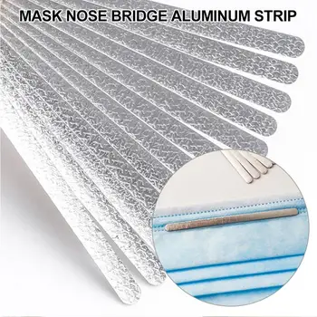 

100/50/20pcs Adhesive Metal Flat Aluminum Nose Strips Bridge Clips Ties For DIY Mask Making 0.5*5*90mm In Stock Car Accessories