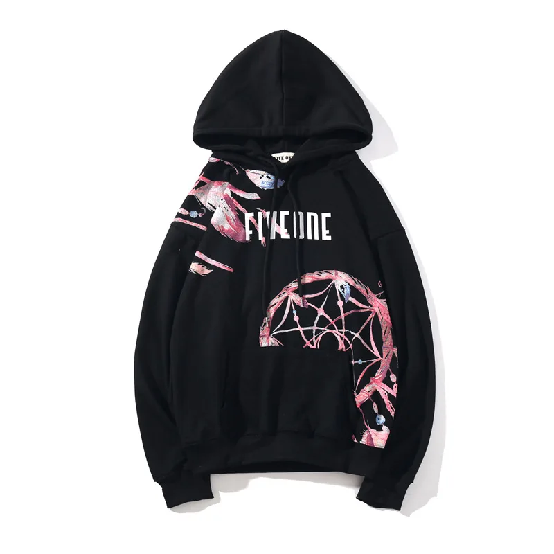 857 FI Dropshipping High Quality Printing Fashion Male Female Retro Autumn Hooded Sweatshirt Hip Hop Loose Youth Couple Hoodies - Цвет: 857 FI