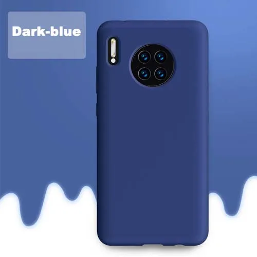 Для huawei mate 30 Чехол, Xundd жидкий силиконовый Полный противоударный защитный чехол для huawei mate 30 Pro Чехол Fundas Прямая поставка - Цвет: dark-blue