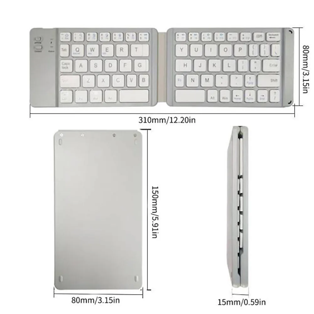 Складываемая Bluetooth клавиатура беспроводная компьютерная клавиатура мини для телефона планшета ноутбука IPad IPhone samsung IOS Android