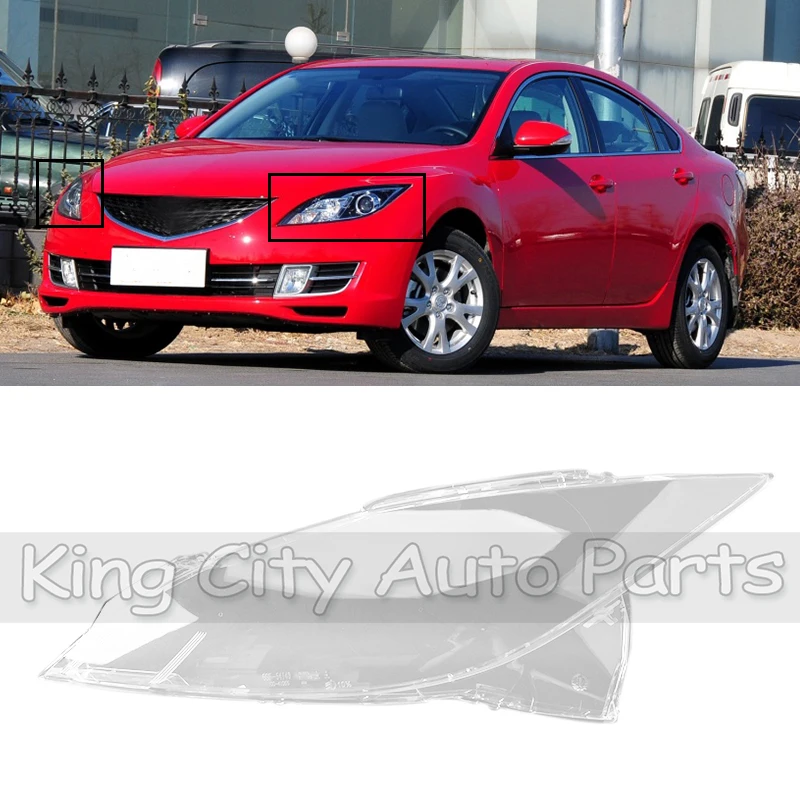 Крышка QX для Mazda 6 Mazda6 GH 2009 2013 передний налобный фонарь стеклянный объектив крышка