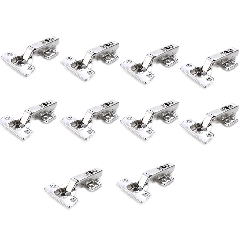 

10Pcs Hinge Stainless Steel Door Hydraulic Hinges Damper Buffer Soft Close for Cabinet Kitchen Furniture Hardware Accessories Fu