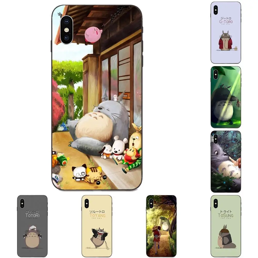 Black Cover Case Lovely My Neighbor Totoro For Xiaomi Mi Mix Max Note 2 2S 3 5X 6 6X 8 9 9T SE A1 A2 A3 CC9e Lite Play Pro F1 | Мобильные