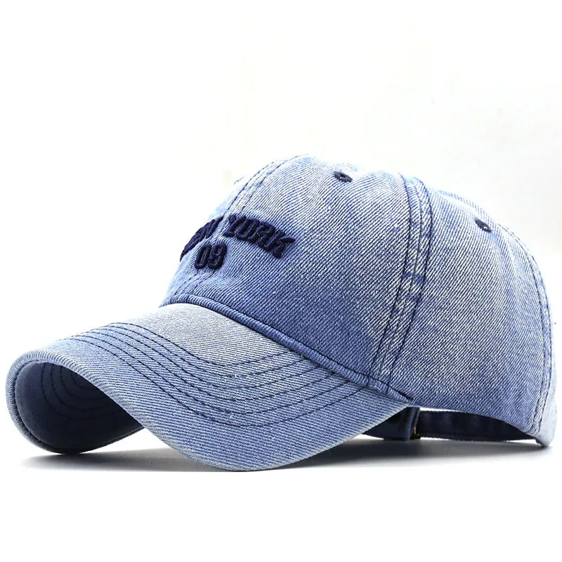 

New fishing Snapback Men's Distressed Hole Embroidery Simple Baseball Cap For Women Female Outdoor Leisure Cowboy Hat