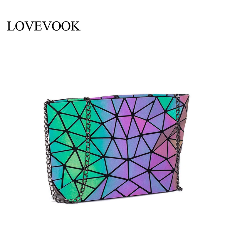 Koop Lovevook Crossbody Tassen Voor Vrouwen 2019 Opvouwbare Messenger Bags Met Retro Famale Schoudertas Geometrische Zak Lichtgevende Kleur 2019