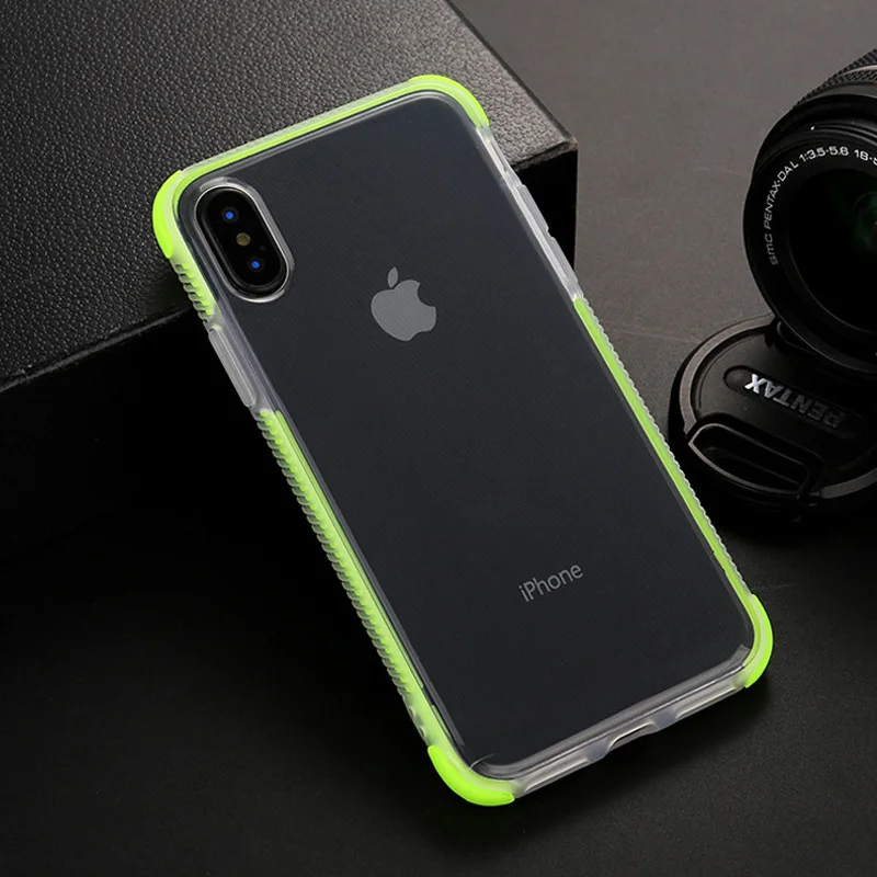 Ударопрочный тонкий мягкий прозрачный чехол из ТПУ для телефона Apple iPhone X XR XS Max 8 7 6