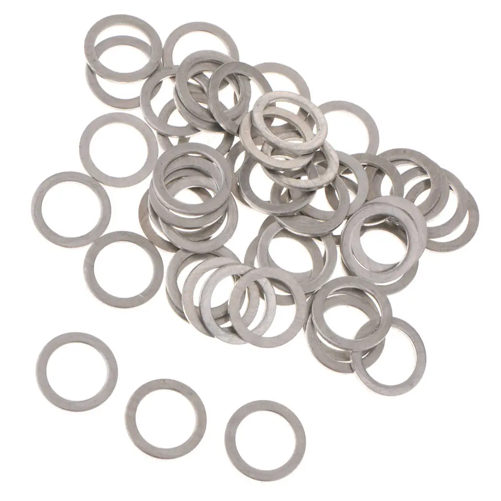 50x M14 Aluminum Oil Drain Plug Crush Washers Gaskets For Mazda 995641