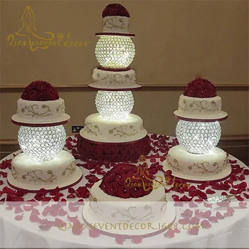 

4pcs /lot Crystal ball dessert stand dessert table decoration display stand metal wedding cake stand