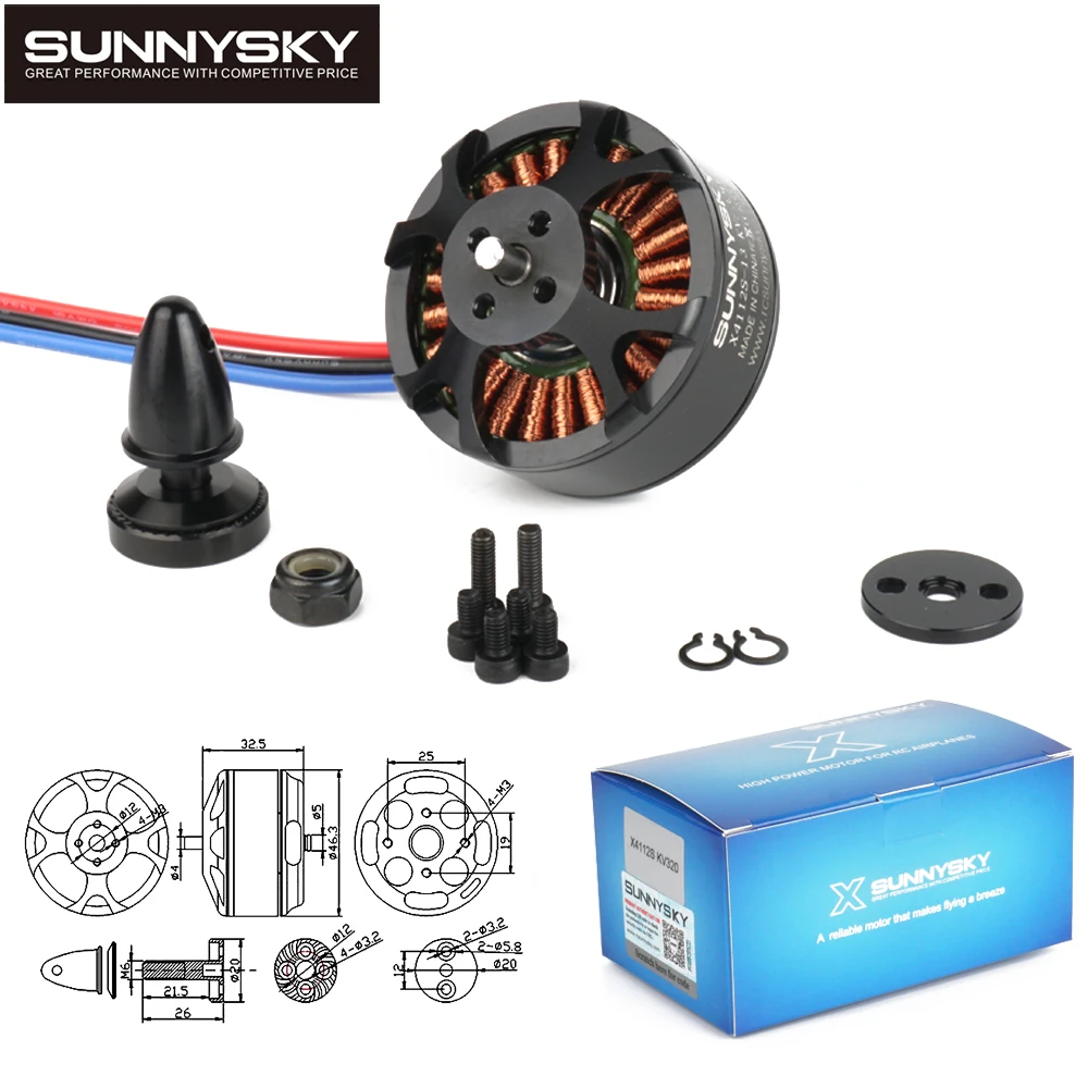 Sunnysky X4112S КВ/кв 4-6S Lipo Outrunner бесщеточный двигатель для радиоуправляемого
