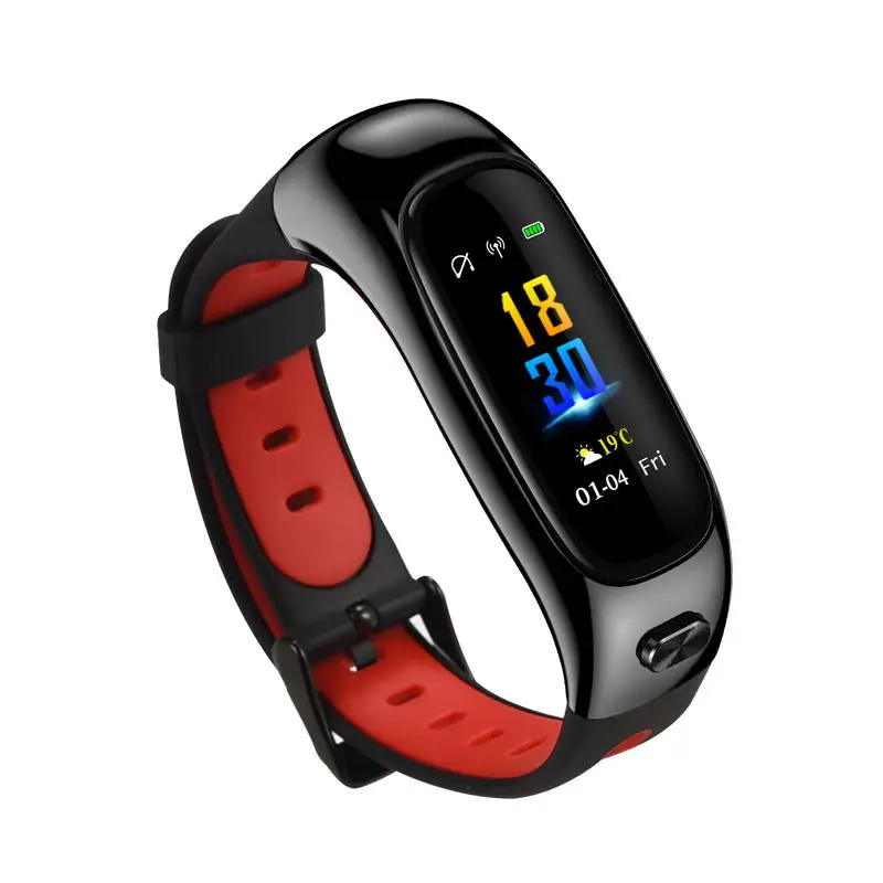 

IP67 Waterproof Smart Band and earphone Sport Tracker Heart Rate Blood Pressure Monitor Steps Call Wristband For Xiaomi Ios