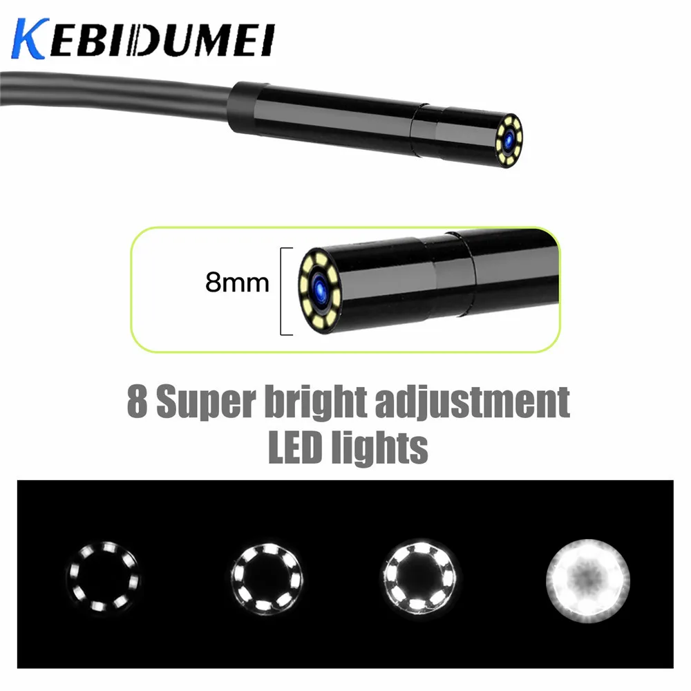Kebidumei P20 камера эндоскопа для осмотра 1080P 8 мм Объектив экран водонепроницаемый монитор Бороскоп HD TFT ips экран камера автомобиля